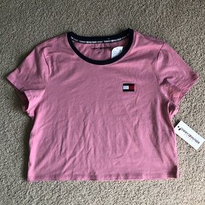 Tommy Hilfiger pink crop top